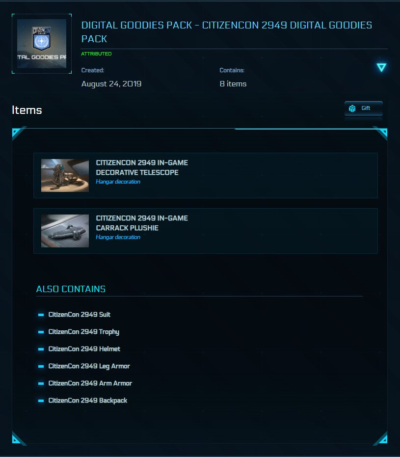 CitizenCon 2949 Digital Goodies Pack