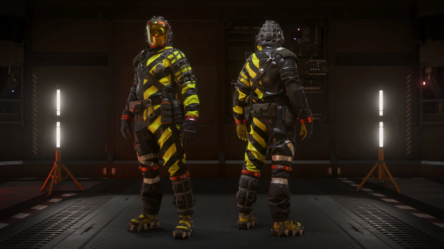 TruBarrier Hazard Suit and Mask - Warning