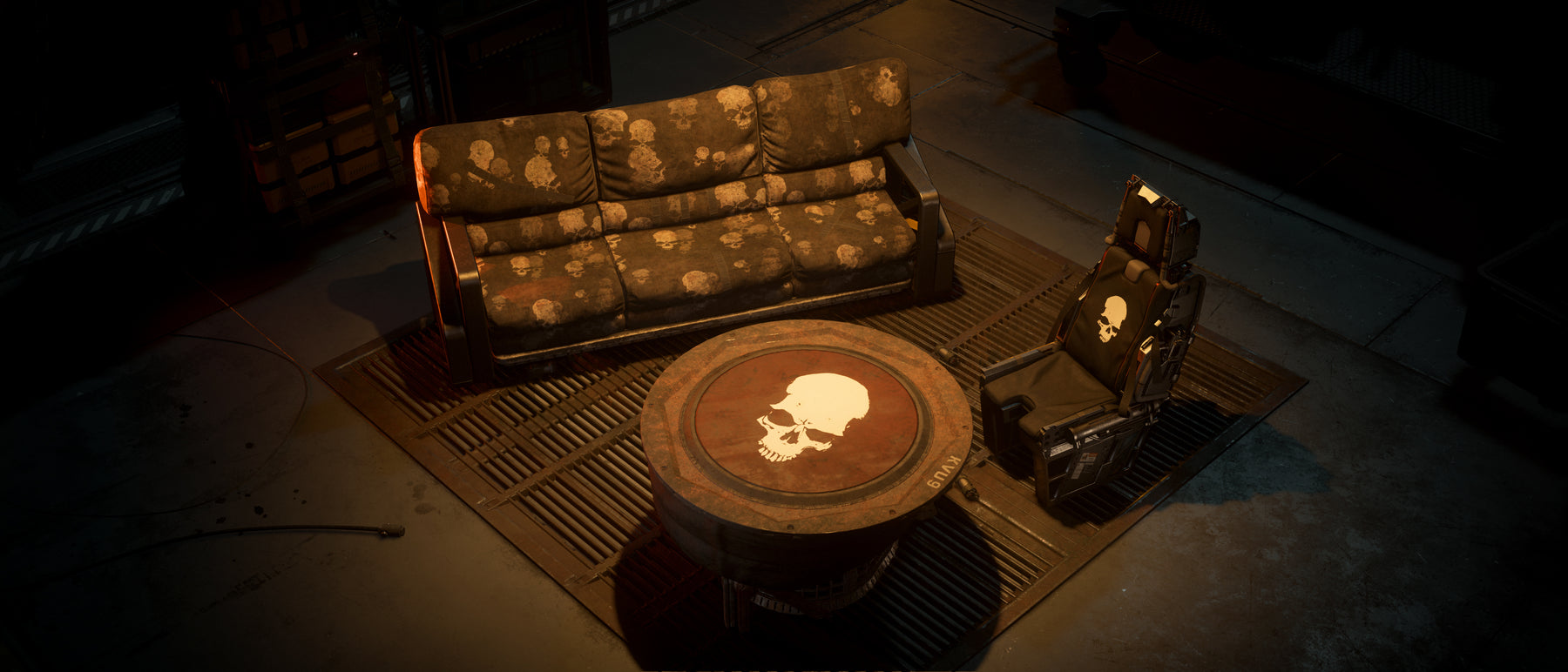 Salvaged Skull Parlor Set