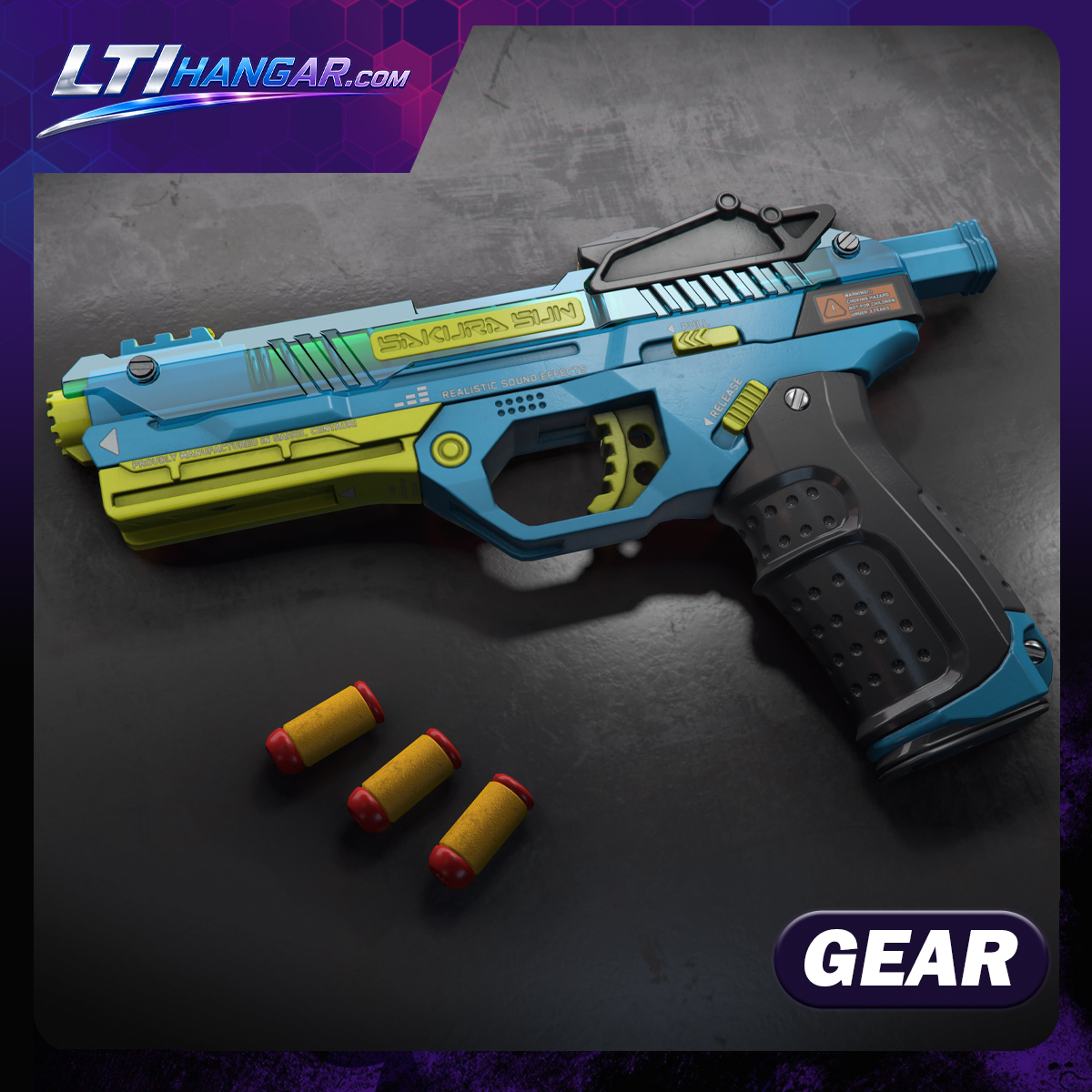 WowBlast "Blue" Desperado Toy Pistol