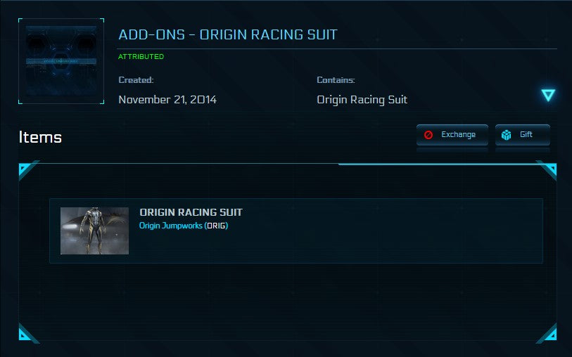 Origin Racing Suit