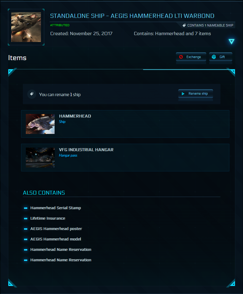 Hammerhead - Original Concept LTI Warbond (Name Reservation + Serial Stamp)